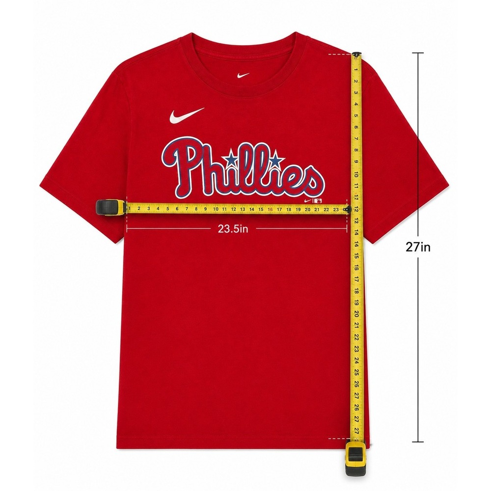 Philadelphia Phillies Nike Red T-Shirt Size XL MLB Philly Phils Baseball - Picture 4 of 5